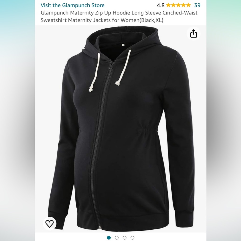 Maternity hoodies grey and black xl